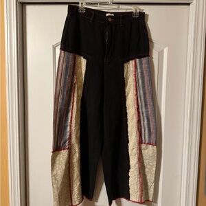 POL Dark navy patchwork pants